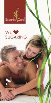 Stoffbanner inkl. Schiene "We love Sugaring" 60x120 cm – Bild 2