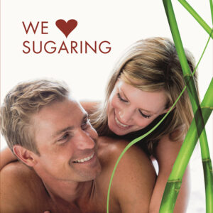 Stoffbanner inkl. Schiene "We love Sugaring" 60x120 cm